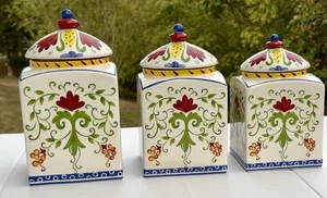 Juego de 3 tapas de cerámica internacional certificado por AMALFI Joyce Shelton EC - Imagen 1 de 24