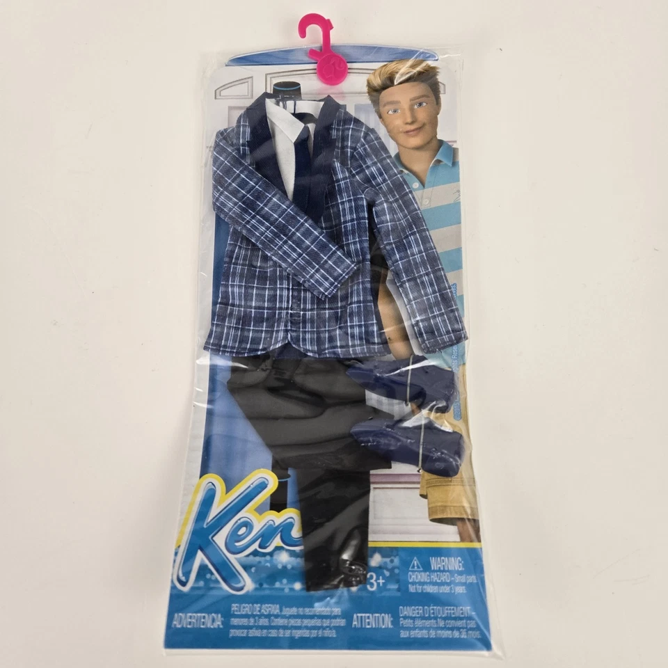 Barbie Mode Ken LOOK Fashion Plaid Suit Outfit - Mattel Clothes DHB38