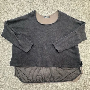 Sympli Lockhart Oversized Sweater Dark Gray Black Acrylic Size 10 - Picture 1 of 6