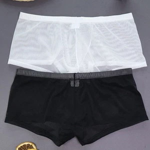 Men Underwear Translucent Underpants Indoor Relaxation Classic Theme Easy Care - Picture 1 of 42