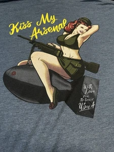 Camiseta estilo Grunt KISS MY ARSENAL doble cara para hombre talla XXL 2XL segunda enmienda - Imagen 1 de 11