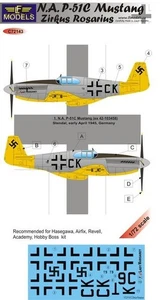 P-51C Zirkus Rosarius - DECAL SET, LFC72143, LF MODELS, 1:72 - Bild 1 von 1