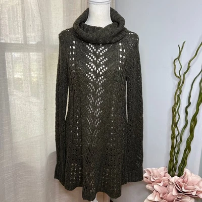 Suéter tejido Anthropologie Sleeping on Snow cuello capucha verde oliva para mujer mediano Foto 1 de 4