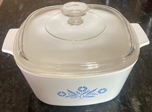 Corning Ware Blue Cornflower 3 quart Casserole Dish A-3-B w/ Pyrex LID A-9-C - Picture 1 of 7