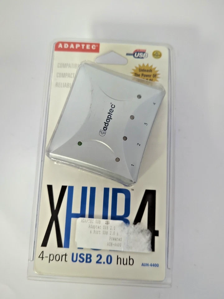 ADAPTEC XHUB4 4-PORT USB 2.0 HUB AUH-4400 - Image 1 of 4
