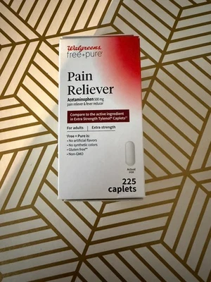 Walgreens Free + Pure Pain Reliever Acetaminophen 500mg 225 Caplets - Image 1 of 4