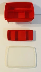 Tupperware Tuppercraft Red Stow N Go Container 767-12 Craft Lunch Box Bento - Picture 1 of 4