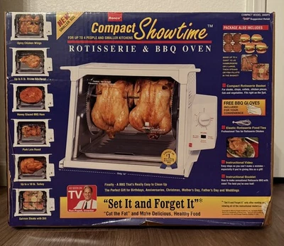 NUEVO Asador Encimera Ronco Compact Showtime Plus Horno Barbacoa Negro Caja Abierta Foto 1 de 2