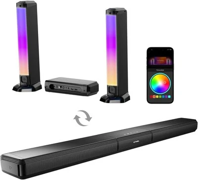 ULTIMEA 5.0 Soundbar RGB-Beleuchtung Heimkino Soundsystem + App Apollo S70