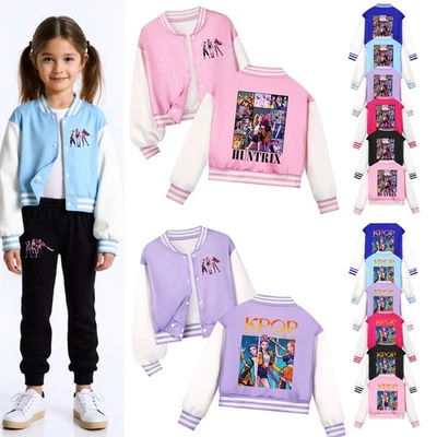 Kids Girls KPop Music Devil Hunters Jacket  Baseball Uniform Top Outerwear - Image 1 of 4