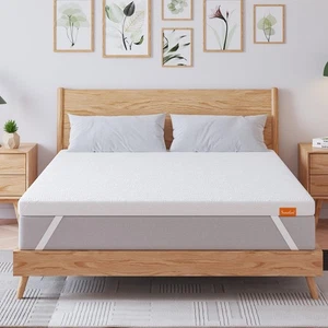 Single Gel Memory Foam Mattress Topper - Premium Cooling Sleep & Pressure Relief - Picture 1 of 10