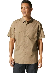 Mountain Hardwear Men's Size Large Button Up Shirt Short Sleeve Green Cottonwood - Picture 1 of 11