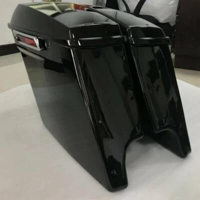 5" Stretched Extended Hard Saddle bags For Harley Touring Road King 2014-2024 US - Imagem 1 de 4