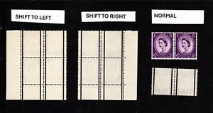 GB SG 566 ERROR 1957 GRAPHITE 3d RIGHT & LEFT LINE SHIFT - Picture 1 of 1