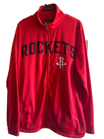 Houston Rockets NBA zipper Fleece sweater Red Jacket size Large Cover