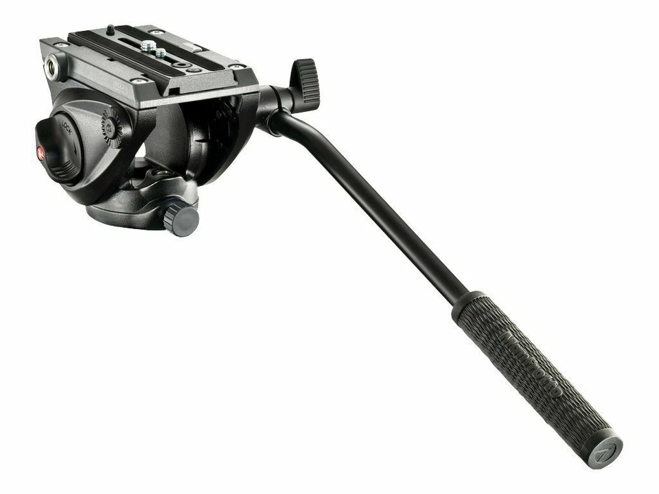 Manfrotto Leichter Fluid-Video-Neiger Mit Flacher Basis - Schwarz