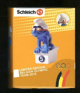 Peyo Schtroumpfs Smurfs Schleich 40266 swimmer nageur Belgium olympique 2012 - Imagen 1 de 3