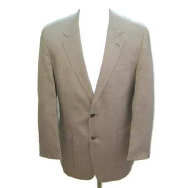 CHRISTIAN BROOKS Men's (Size 40L) Solid Brown 2 Button Sport Coat Blazer Jacket - Image 1 of 4