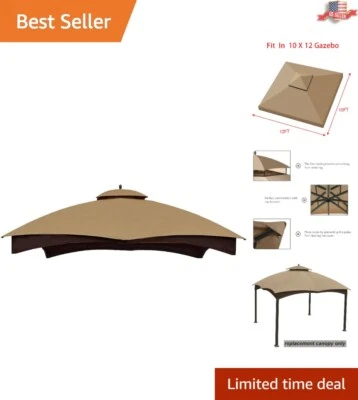 Top toldo ligero con diseño de malla para carpa Allen Roth 10x12 - resistente al agua Foto 1 de 4