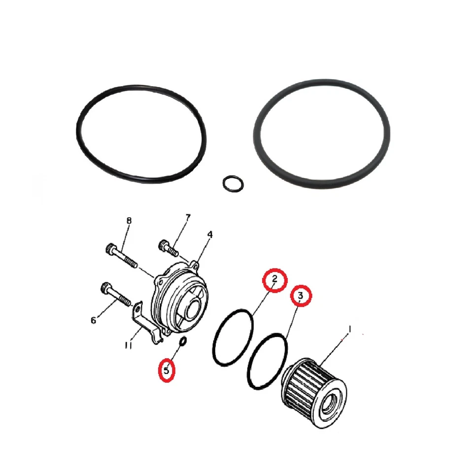 Yamaha XV 750 920 1000 1100 SE Virago TR1 BT Juego de juntas Filtro de aceite Tapa - Imagen 1 de 1