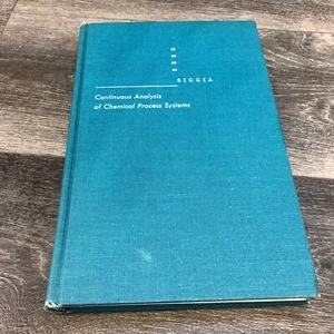 1959 Analysis and Synthesis of Chemical Process Systems Hardcover Sidney Siggia - Imagen 1 de 11