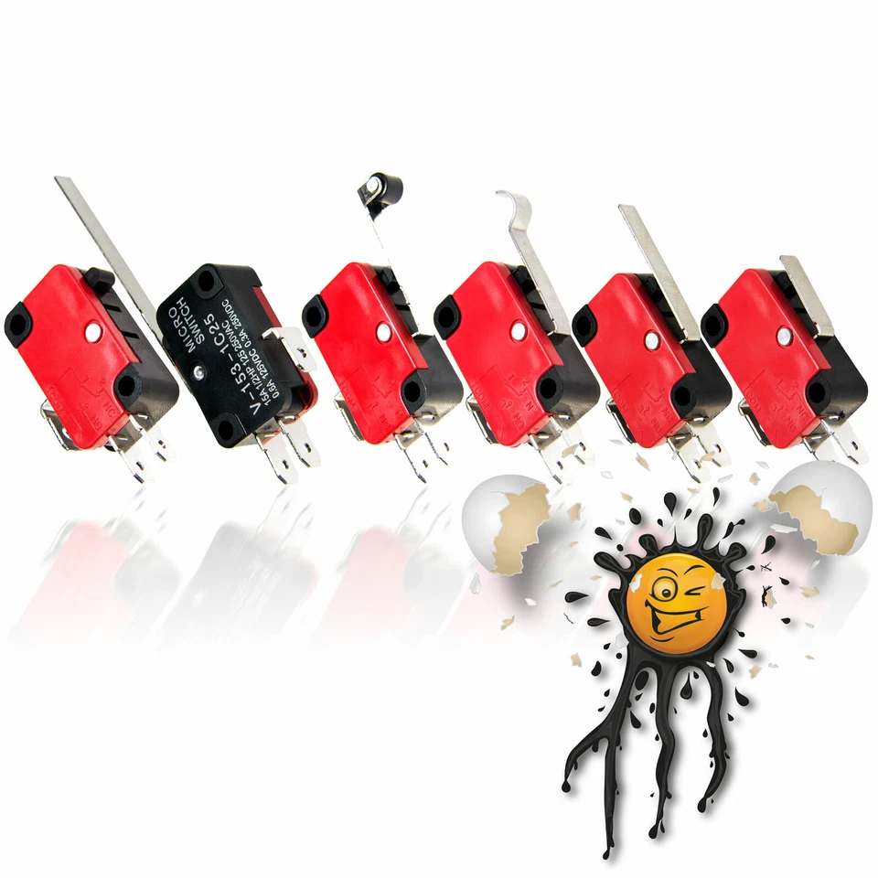Endschalter mechanisch Mikroschalter V15 V151 V152 V153 V154 V156 15A 250VAC - Bild 1 von 1