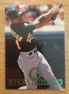 1995 FLEER ULTRA RICKEY HENDERSON #318 OAKLAND ATHLETICS