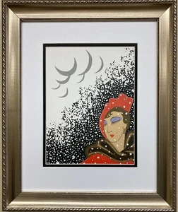 Erte ""Winter"" MASSGESCHNEIDERTER Druck Art Deco Design Designer französische russische Dame - Bild 1 von 3