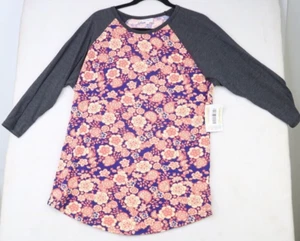 LuLaRoe Women's Irma Top XL Blue & Orange Abstract Geometric Shirt Print NWT - Picture 1 of 9