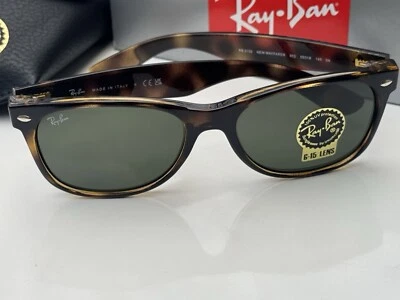 NUEVO Ray-Ban RB2132 NUEVO WAYFARER 902 Marco Tortuga G-15 Marrón Gafas de Sol 3N 55mm Foto 1 de 4