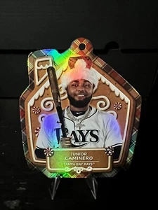 2024 Topps Holiday Junior Caminero Ornament Card MLBO-19 Rays - Picture 1 of 3