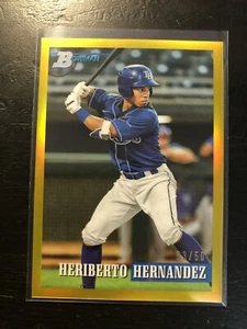 Bowman Heritage Heriberto Hernandez Rays 2021 refractor dorado/50 tarjetas PWE - Imagen 1 de 2