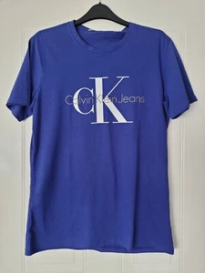 Calvin Klein Jeans Blue T shirt New with Tags Size M - Picture 1 of 3