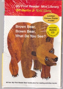MY FIRST READER MINI LIBRARY By Bill Martin/Eric Carle (4 Books CD & Poster){M5} - Picture 1 of 2