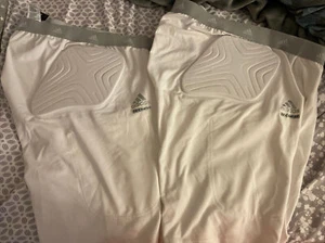 2 Pair Men’s Adidas TechFit CLIMALITE 3-Pad White Compression Shorts Size 2XL - Picture 1 of 8