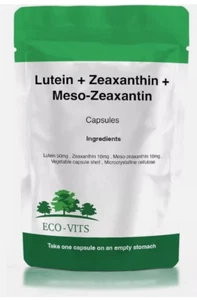 Lutein Zeaxanthin & Meso-Zeaxanthin 70mg Capsules –Eye Health & Vision Support - Picture 1 of 2