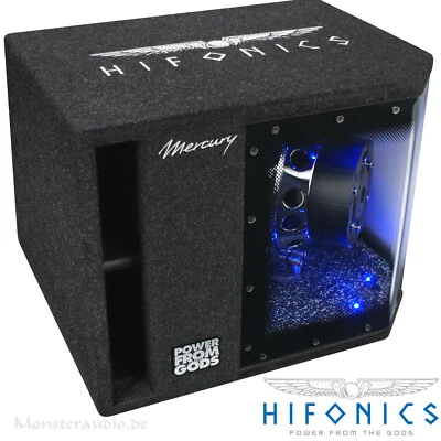 Hifonics MR-10BP 800 Watt 25cm Bandpass Subwoofer LED beleuchtet Bassbox Auto - Bild 1 von 3