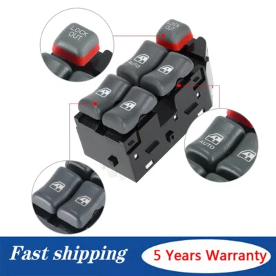 Front Left Window Switch 10290242 For Pontiac Grand Prix Sedan 4-Door 1997-2003 - Image 1 of 4