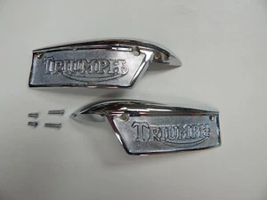 82-9700 TRIUMPH FUEL GAS TANK BADGES EMBLEMS 1969-83 T120 T140 T150 650 750 TR7 - Picture 1 of 2
