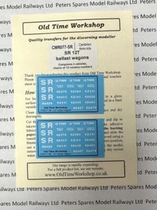 Old Time Workshop CMR077-SR Decals For Cambrian SR 12T Ballast Wagons - Picture 1 of 1