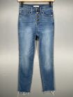 Madewell 10 High Rise Skinny Crop Womens 25 Stretch Button Fly Medium Wash Jeans