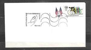 1980 WINTER OLYMPICS MT. VAN HOEVENBERG Pictorial Cancel Cover, LAKE PLACID, NY - Picture 1 of 2