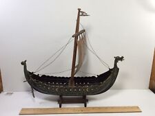 Edward Aagaard  Viking Ship Bronze 16" Long On Stand Rare Find With Makers Mark