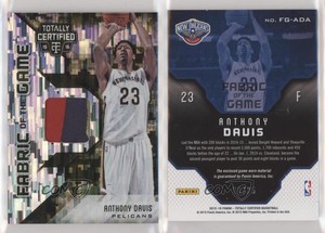 2015-16 Totally Certified Fabric of the Game Materials Camo /25 Anthony Davis