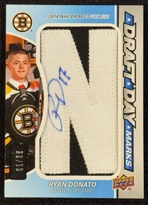 2018-19 SP Game Used Ryan Donato Draft Day Marks Rookies N Patch Auto RC #1/35 - Picture 1 of 2