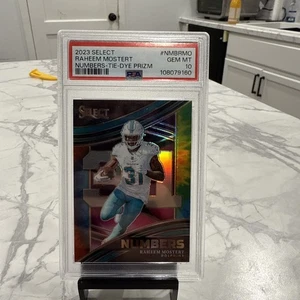 2023 SELECT RAHEEM MOSTERT TIE-DYE NUMBERS "31" PRIZM #04/25 DOLPHINS - Picture 1 of 2