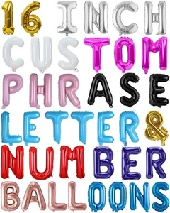 16in Foil Letter Balloons Number Balloon Baby Shower Wild One Decor Supplies 134 - Picture 1 of 20