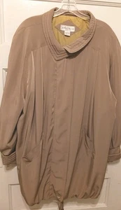 Vintage neu mit Etikett Jones Wear Damengröße 1 X beige Polyester Reißverschluss/Druckknopfleiste Mantel Jacke - Bild 1 von 9