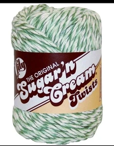 Spinrite Lily Sugar'n Cream Super Size Twists Garn, 3 Unzen, grüne Zwirne, 1 Knäuel - Bild 1 von 1