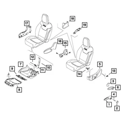 For Fiat 500X 2016-2022 Mopar 68116235AA Seat Screw - Image 1 of 2